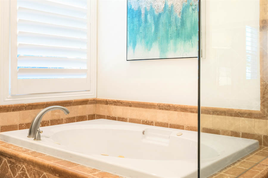 centennial suite bath with spa tub shower